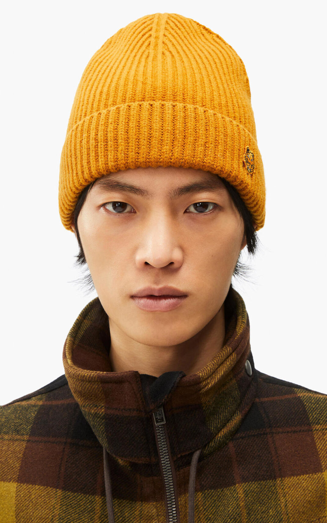 Gorro Kenzo Tiger Crest wool Hombre Marrones - SKU.3983368